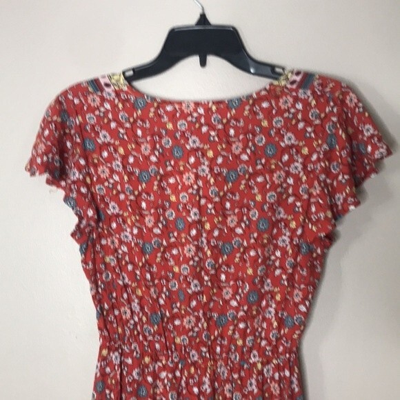 Bebop ditsy floral bohemian prairie maxi dress with matching hair scrunchie - Picture 8 of 11